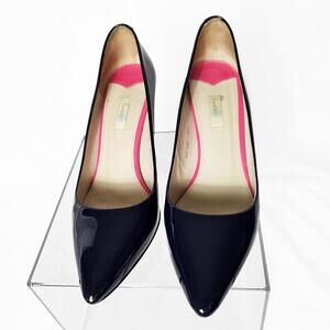 Boden Navy Patent Leather Women's Heels Size 36.5 EU 6/6.5 US